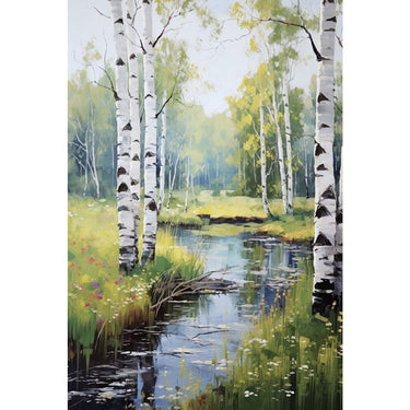 Birch Tree Forest Canvas